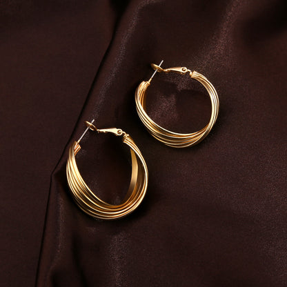 vintage geometric hoop earrings