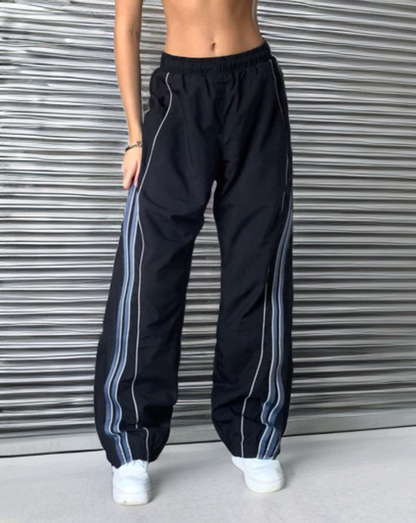 basic striped track pants