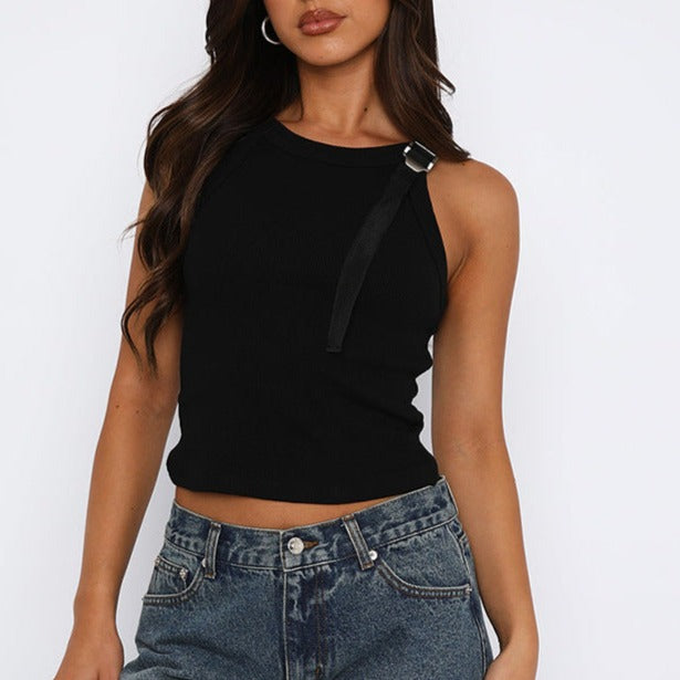 buckle strap tank top