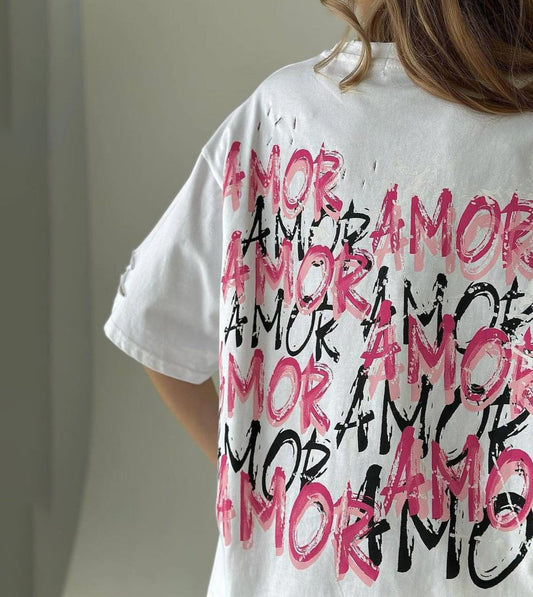 oversized amor graphic tee