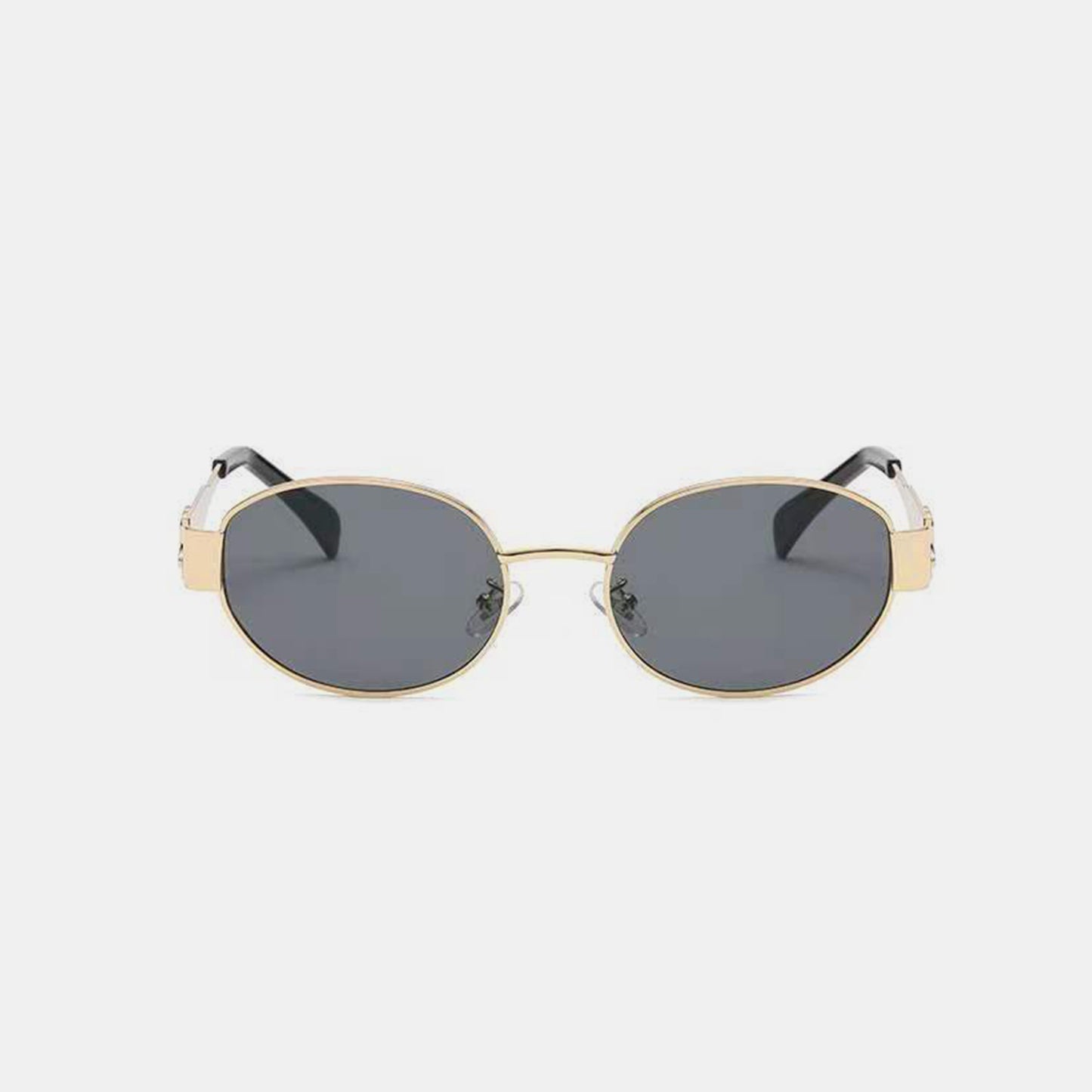 metal frame oval sunglasses